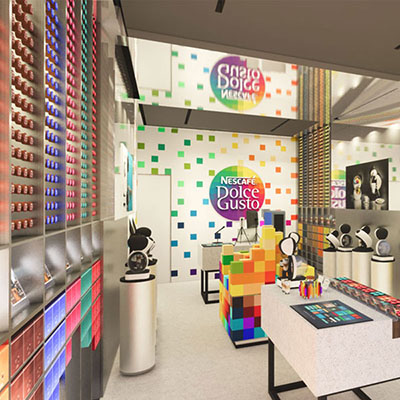 雀巢咖啡体验店专卖店设计/整体空间规划设计